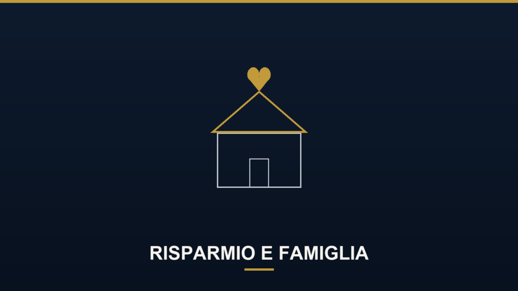 Icona di una casa con un cuore, a rappresentare il risparmio familiare — Cos’è il passaggio generazionale del patrimonio